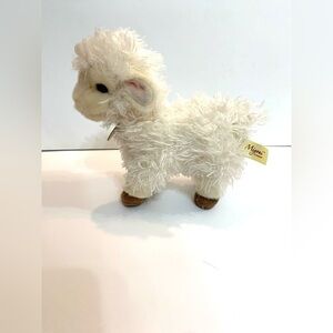Aurora World 7” White Lamb Miyoni Furry Sheep Plush Easter Stuffed Animal